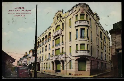 AK Auxerre, Grand Hotel de lEpée avec ses agrandissements