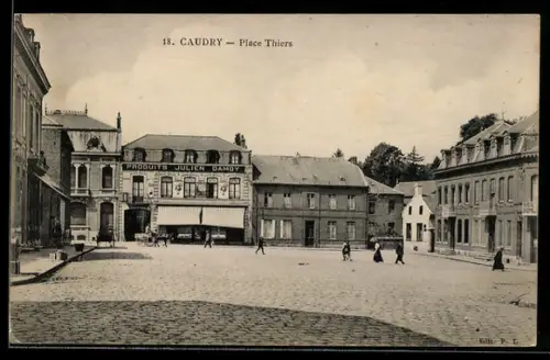 AK Caudry, Place Thiers