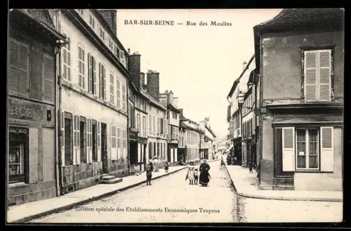 AK Bar-sur-Seine, Rue des Moulins