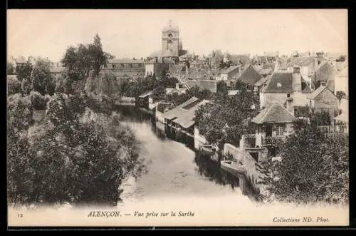 AK Alencon, Vue prise sur la Sarthe