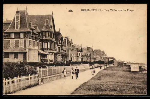 AK Hermanville, Les Villas sur la Plage