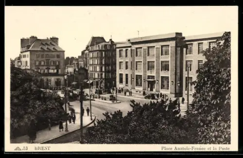 AK Brest, Place Anatole-France et la Poste