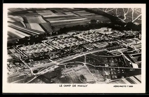 AK Le Camp de Mailly, Luftaufnahme