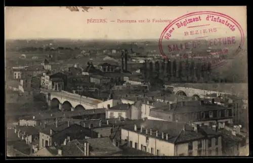 AK Béziers, Panorama sur le Faubourg