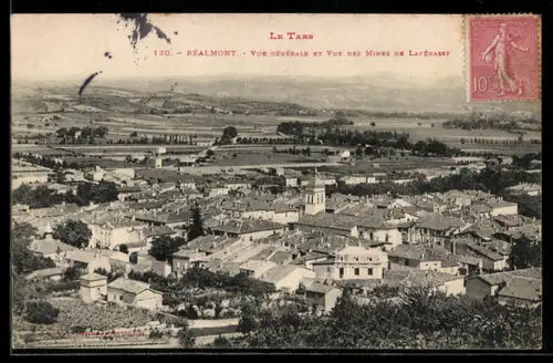 AK Réalmont, Vue générale et vue des mines de Lafenasse