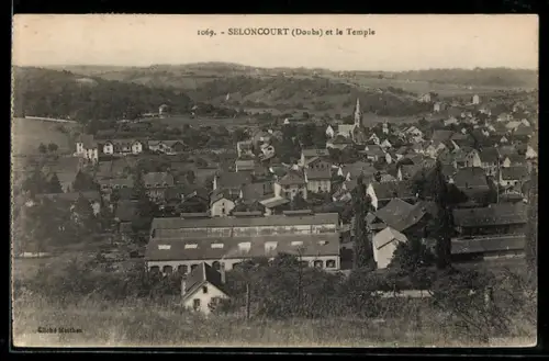 AK Seloncourt /Doubs, Panorama avec le Temple