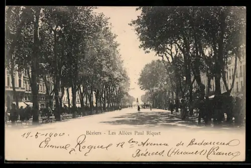 AK Béziers, Les Allées Paul Riquet
