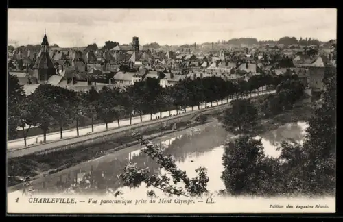 AK Charleville, Vue panoramique prise du Mont Olympe
