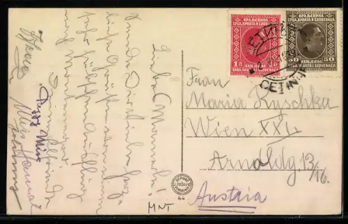 AK Rijeka, Flussmündung und Berglandschaft