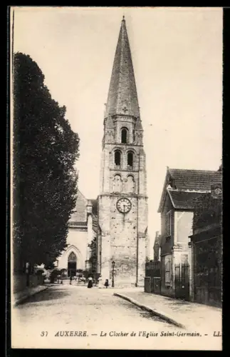 AK Auxerre, Le Clocher de l`Église Saint-Germain