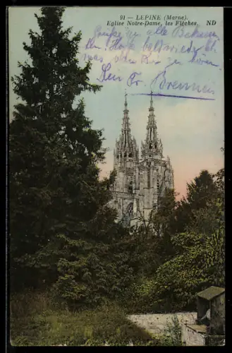 AK Lepine /Marne, Eglise Notre-Dame, les Flèches