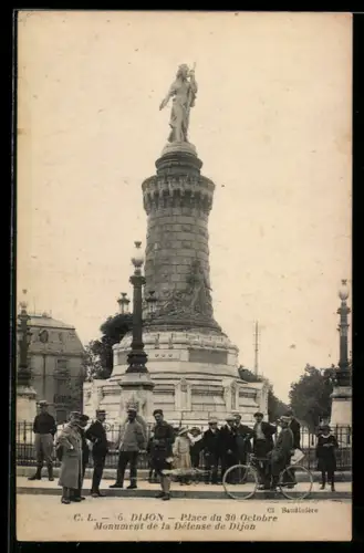 AK Dijon, Place du 30 Octobre, Monument de la Défense de Dijon