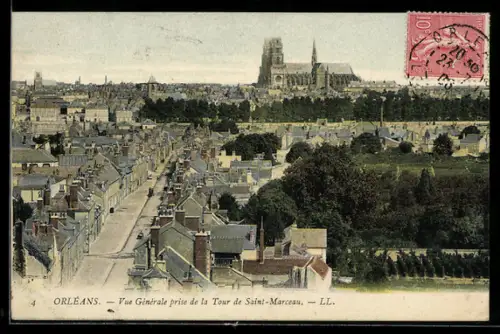 AK Orléans, Vue Générale prise de la Tour de Saint-Marceau
