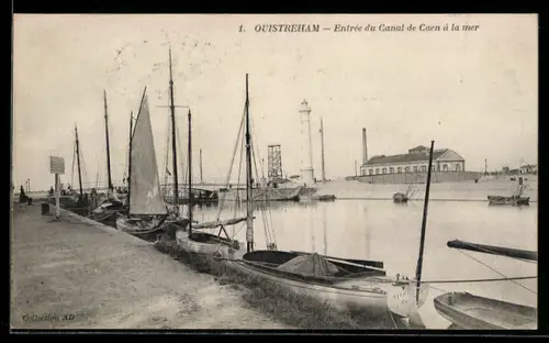 AK Ouistreham, Entrée du Canal de Caen à la mer