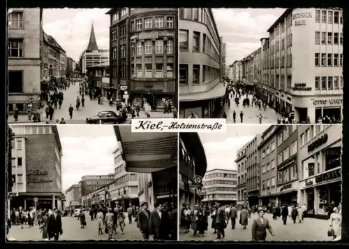 AK Kiel, Holstenstrasse, Geschäftshäuser, Jacobsen-Haus, Kaufhaus Kepa