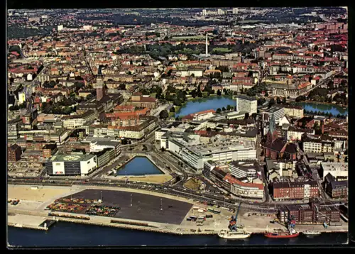 AK Kiel, Luftaufnahme der Innenstadt
