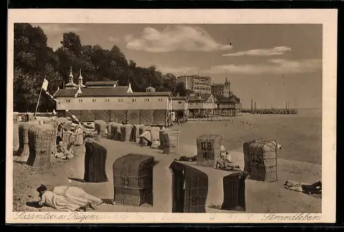 AK Sassnitz a. Rügen, Strandleben