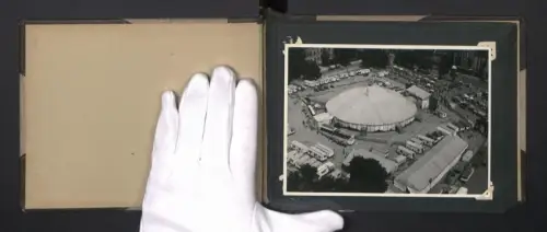 Fotoalbum mit 64 Fotografien, Zirkus Busch Tournee, Artistik, Budapest 1955, grosse Fotos