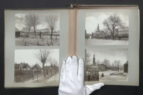 Fotoalbum mit 109 Fotografien, Ansicht Leck / Nordfriesland, Windmühle, Familie Kirchhoff, Dorfansichten