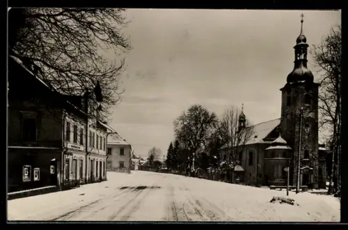AK Liberec, Vratislavice nad Nisou, Námestí v zime