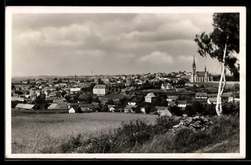 AK Wigstadtl, Totalansicht mit Kirche