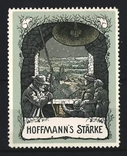 Reklamemarke Hoffmann`s Stärke, Ausblick aus Turmfenster