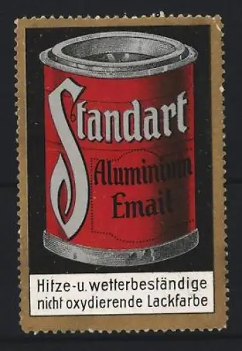 Reklamemarke Standart Aluminium Email, Lackfarbe, Rote Dose