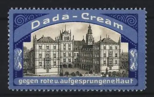 Reklamemarke Schloss Coburg Dada-Cream, Gebäudeansicht