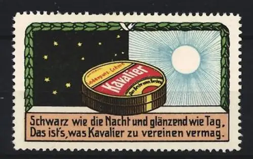 Reklamemarke Kavalier Lederputz-Creme, Sonne und Sterne
