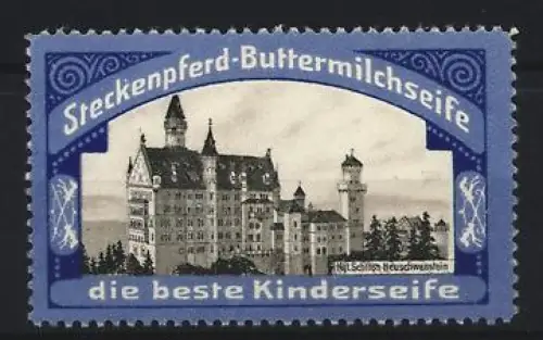 Reklamemarke Steckenpferd-Buttermilchseife, Schloss Neuschwanstein