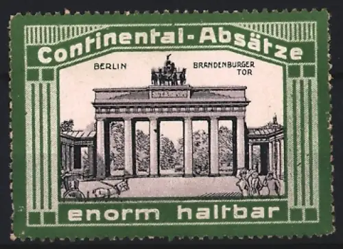 Reklamemarke Berlin, Continental-Absätze, Schuhabsätze, Brandenburger Tor