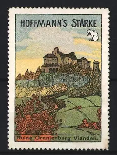 Reklamemarke Hoffmann, Speisestärke, Ruine Oranienburg Vianden