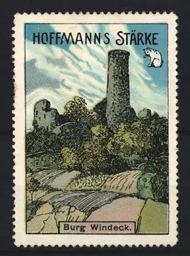 Reklamemarke Hoffmann, Speisestärke, Burg Windeck