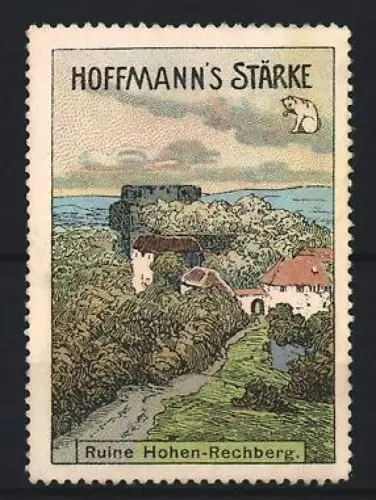 Reklamemarke Hoffmann, Speisestärke, Ruine Hohen-Rechberg