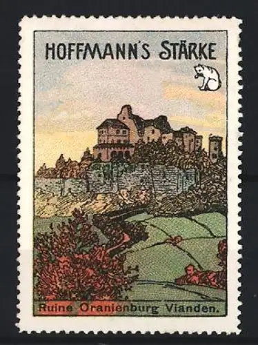 Reklamemarke Hoffmann, Speisestärke, Ruine Oranienburg