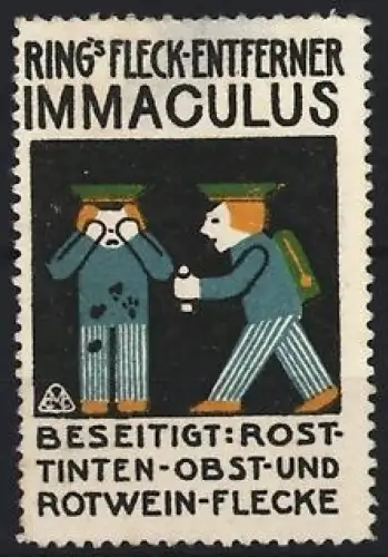Reklamemarke Ring, Immaculus Fleck-Entferner, Studenten mit Flecken