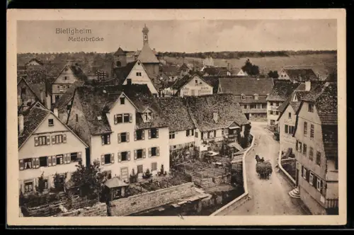 AK Bietigheim, Metterbrücke mit Kirche