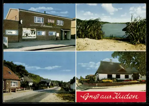 AK Kuden, Spar Markt & Bäckerei Schramm, Seeufer