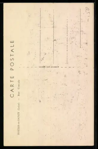 AK Rozier-en-Donzy /Loire, Rue Centrale