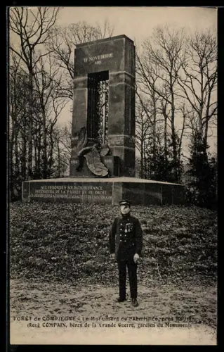 AK Compiègne, Le Monument de l`Armistice, pres Rethondes