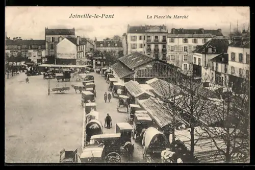 AK Joinville-le-Pont, La Place du Marché