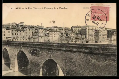 AK Albi, Le Pont Vieux et le Faubourg de la Madeleine