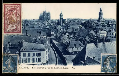 AK Amiens, Vue générale prise du Château d`Eau