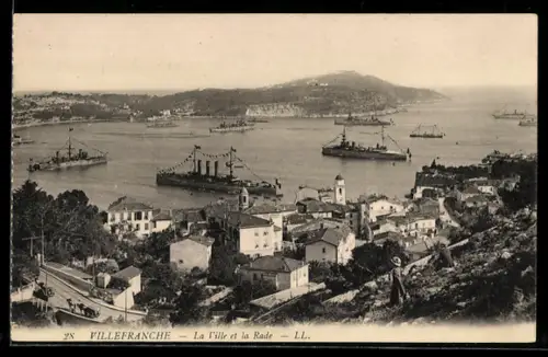 AK Villefranche, La Ville et la Rade
