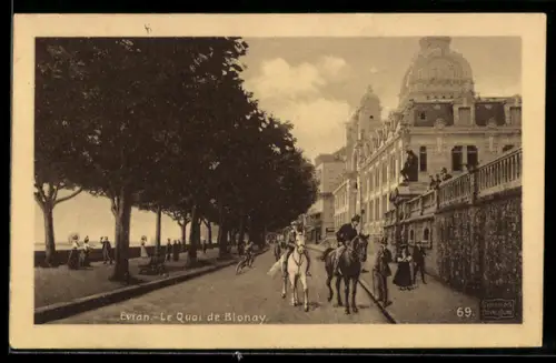 AK Evian, Le Quai de Blonay