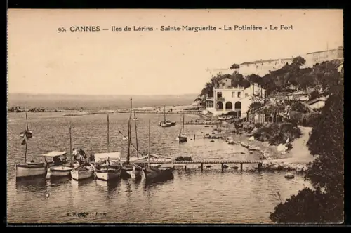 AK Cannes, Iles de Lérins, Sainte-Marguerite, La Potinière, Le Fort