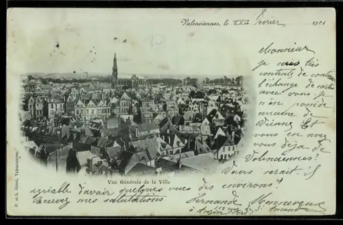 AK Valenciennes, Vue Générale de la Ville