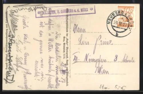 AK Landpoststempel Kampen /Neuberg