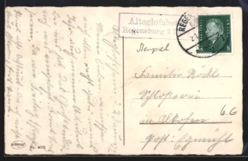 AK Landpoststempel Alteglofsheim /Regensburg