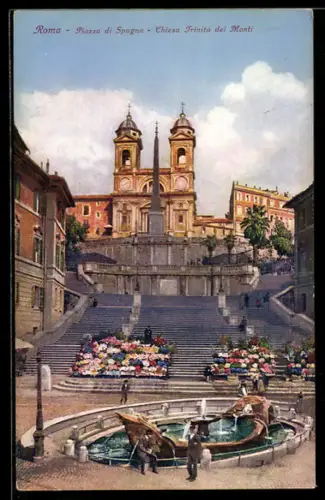 AK Roma, Piazza di Spagna, Chiesa Trinità dei Monti